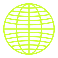 Y2k wireframe planet sticker, cyberpunk neon mesh form symbol, futuristic abstract wire frame structure icon, vaporwave trendy 3d wireframe figure illustration.