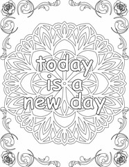 Printable mandala coloring page for kids and adults with motivational quote for self love and self care. it helps to succeed and struggle against life to enjoy the tough journey
