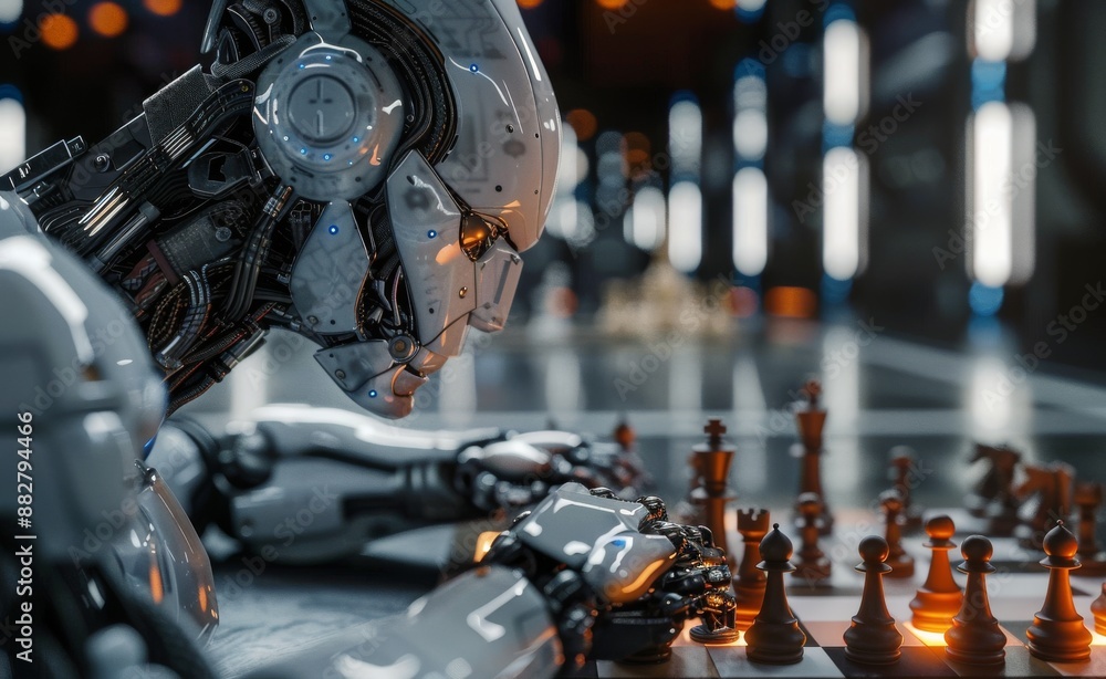 Poster robot working alongside humans in an office setting