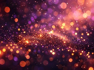 Obraz premium Mesmerizing Abstract Bokeh Lights in Purple and Orange Hues