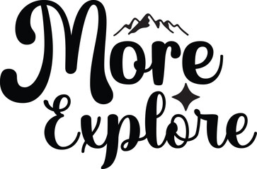 Camping Typography Vector Silhouettes Art Design