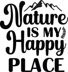 Camping Typography Vector Silhouettes Art Design