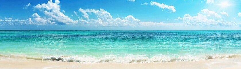 Fototapeta premium Beautiful tropical beach with turquoise water and white sand
