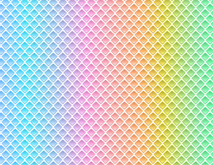 Rainbow colors background with squares pattern.