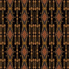 Elegant Dark Gray Diamond Fabric Design - Yellow Lines on Black