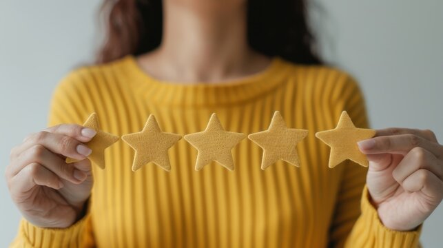 Customer review on web platform, post-purchase feedback with copy space, object-focused, deep depth of field.