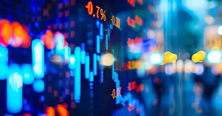 A blurry image of stock market data.