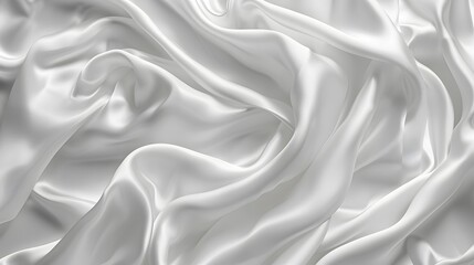 Obraz premium Luxurious White Silk Fabric with Elegant Folds