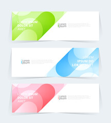 Fototapeta premium Geometric banner design with Vector presentation template. 