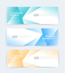 Fototapeta premium Geometric banner design with Vector presentation template. 