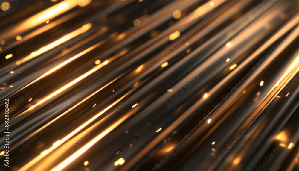 Aufkleber abstract background with parallel lines, stripes with optical glare and bokeh. 3d illustration.