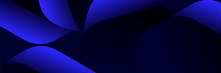 Abstract Blue fluid gradient Geometric banner design background.