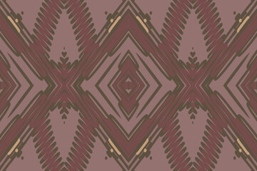 Tribal Native Motif Boho Ornament African American Indian Folk Traditional Embroidery Vector Background. Download the Ikat Ethnic Seamless Pattern Design.