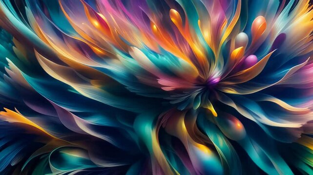 Abstract Multicolored Textured Fancy Background