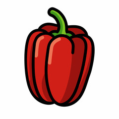 Paprika Hand Drawn Doodle Icon, isolated white background (1)