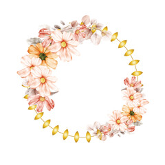 border frame floral watercolor invitation