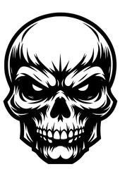 Skull SVG, Bones SVG, Skeleton SVG, Death SVG, Pirates SVG, Head SVG, Skull Silhouette, Skull Clipart, Skull Vector, Cut file for Cricut SVG, JPG, PNG