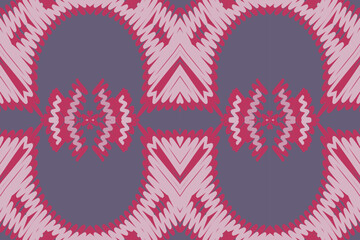 African Ikat Paisley Embroidery Pattern on Black Background, Traditional Seamless Geometric Pattern, Aztec Abstract Pattern.