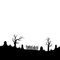 Halloween Graveyard Land Silhouette
