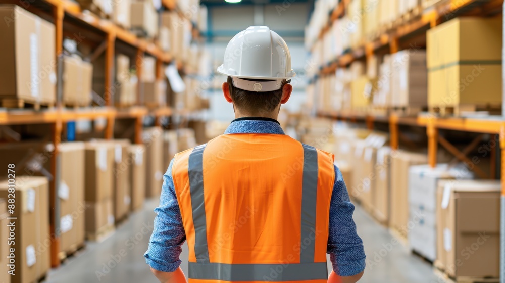Poster travel logistics center manager coordinating package drops, efficient transportation, copy space, fo