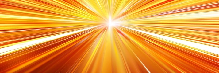 Obraz premium Abstract Background with Orange and Yellow Speeding Light Trails Converging to a Central Point