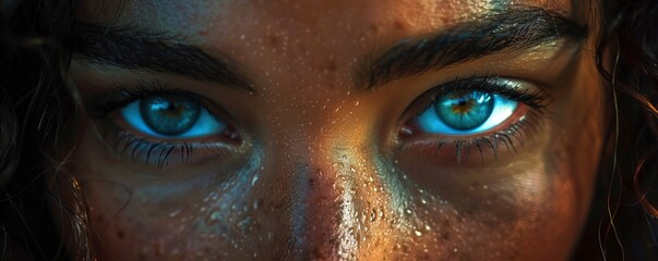 A person with a compassionate gaze, their eyes filled with empathy and understanding.