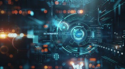 Obraz premium Abstract Futuristic Technology Interface