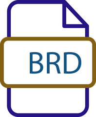BRD File icon with bold outline