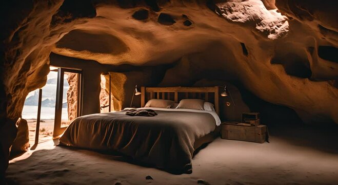 House in a cave. Cave house.