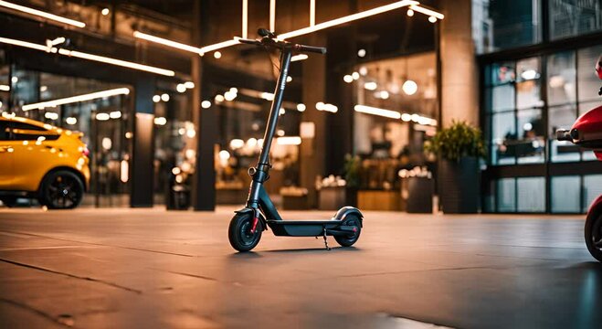 Interior of an electric scooter store.