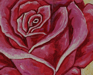 original oil painting color petal rose flower	