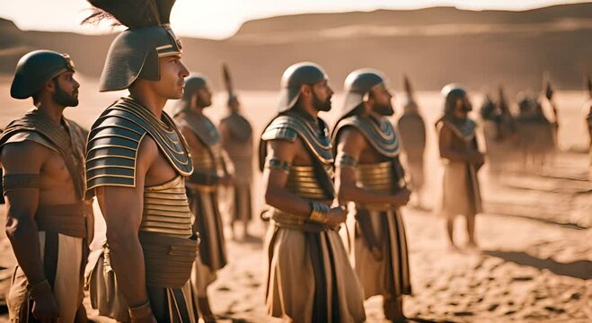 Egyptian soldiers of ancient Egypt.