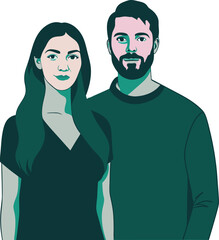 Vector Couple Illustration