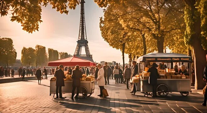Street market in Paris.