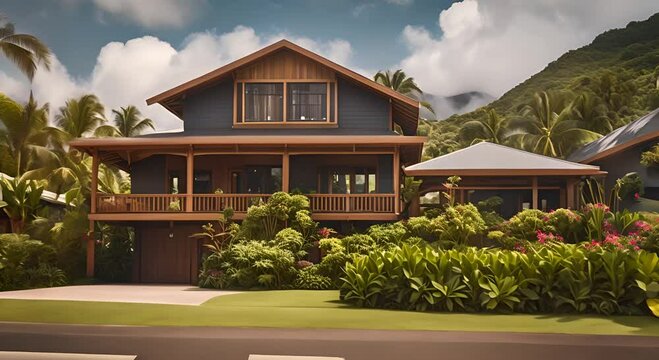Traditional house in Hawaii.