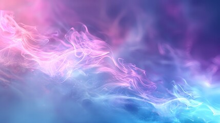 Fototapeta premium Ethereal Swirls of Pink and Blue Smoke in a Dreamy Abstract Background