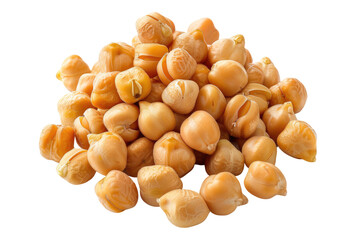 Photo of boiled chickpeas isolated on transparent background