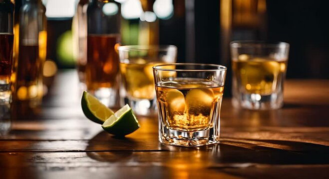 Mexican tequila in Mexico.