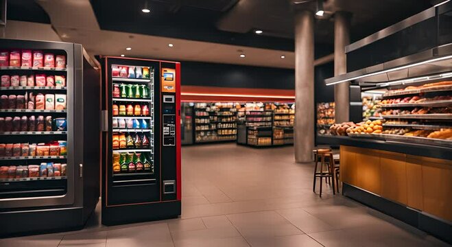 Vending machine in a supermarket.