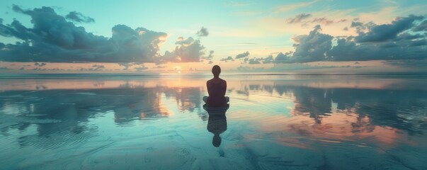 A serene portrait of a person reflecting on their life.