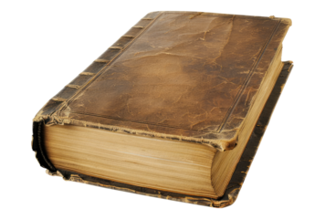 Photo of book isolated on transparent background