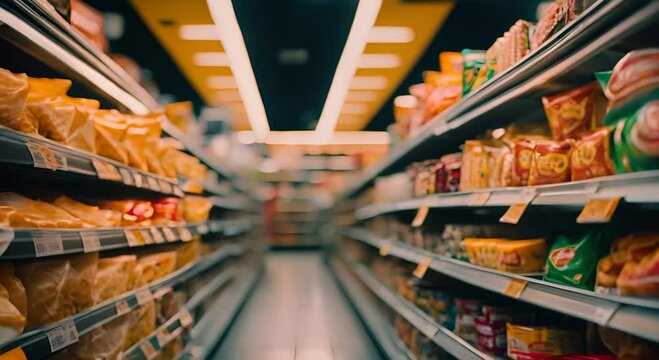 Chip section in a supermarket.