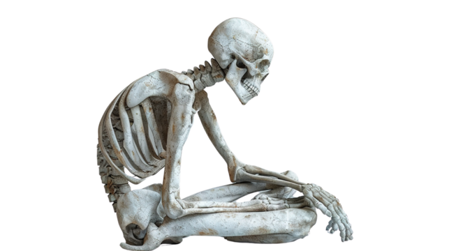 Halloween Skeleton Isolated on Transparent Background