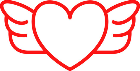 Heart with Wings Icon
