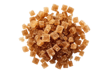 Photo of brown sugar isolated on transparent background
