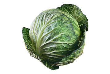 Fototapeta premium Photo of cabbage isolated on transparent background