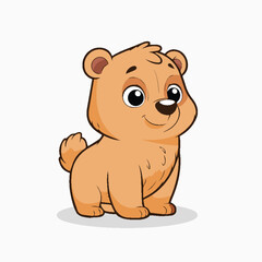 Cute baby bear vector illustration