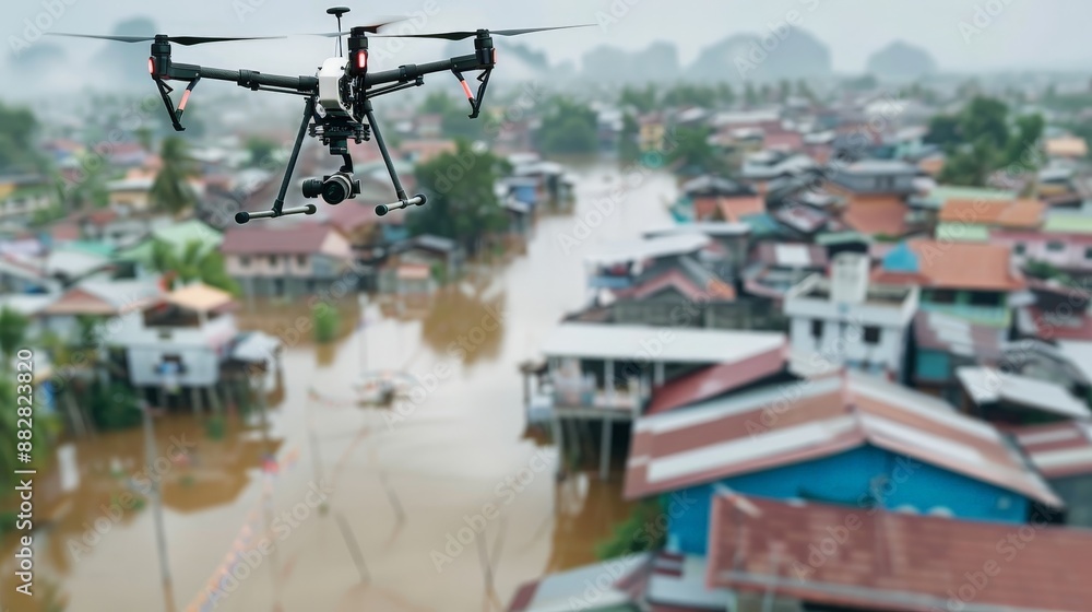 Poster a comprehensive disaster response system, utilizing ai and drones to assess and respond to natural c