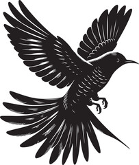 Cuckoo bird silhouette vector illustration design
