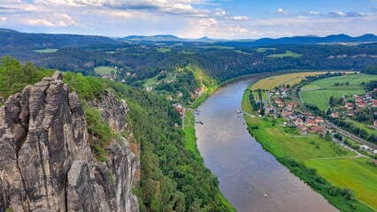 Saxon Switzerland – the name of the German part of the Elbe Mountains located on both banks of the Elbe River, southeast of Dresden. 